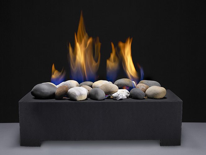 Gas Stones by European Home | Fire Media | Vented A modern alternative to gas logs or traditional fireplace inserts