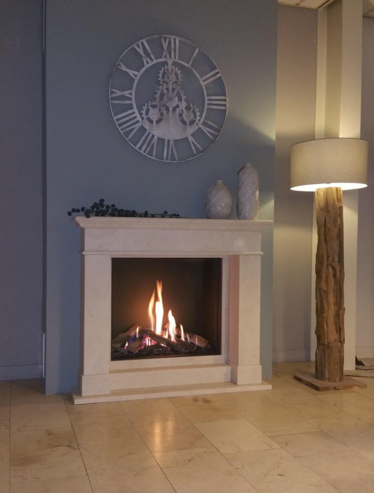 Square Modern Gas Fireplace