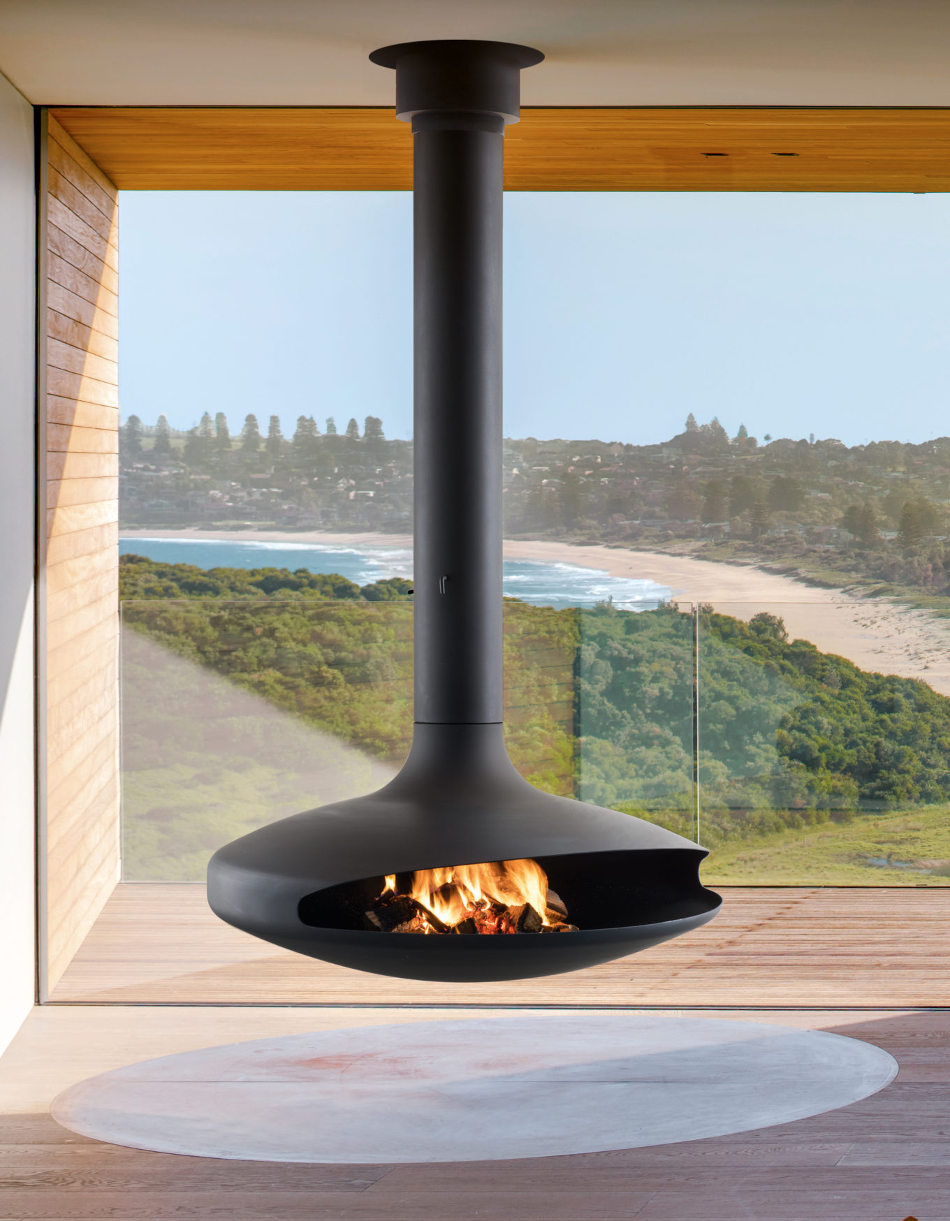 Gyrofocus by Focus Fires | Suspended Rotating Fireplace