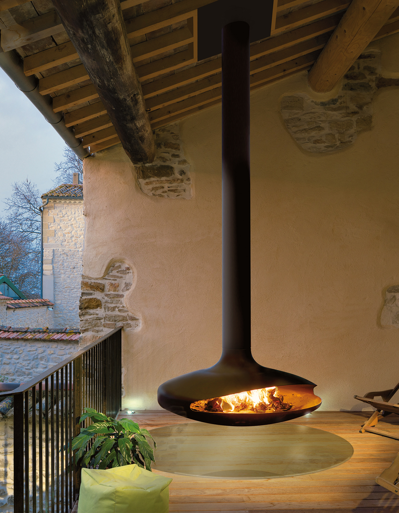 Focus Fires - Indoor & Outdoor Suspended Fireplaces | European Home Focus Fires are innovators of the floating fireplace