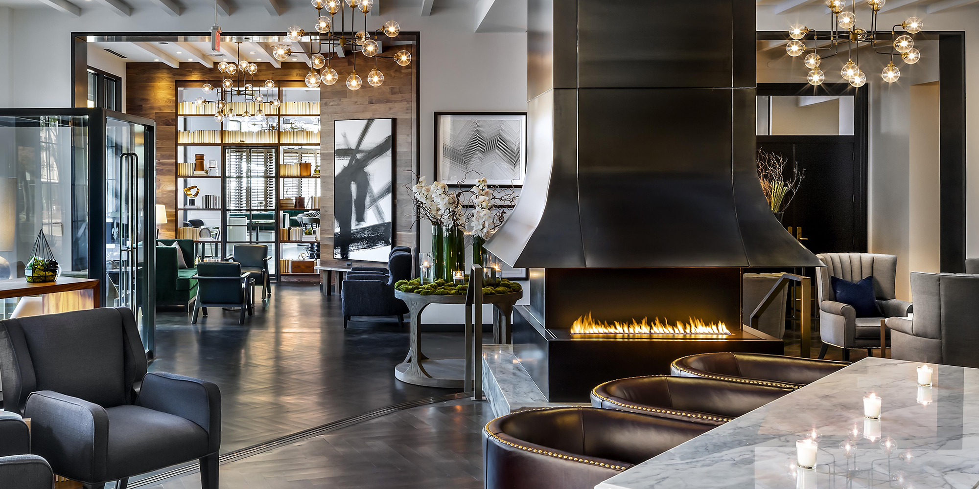 St Gregory Hotel Remodel A 360 Degree Fireplace