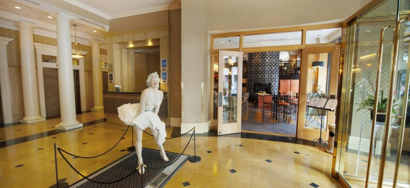 Image of the St Gregory Hotel lobby before renovation