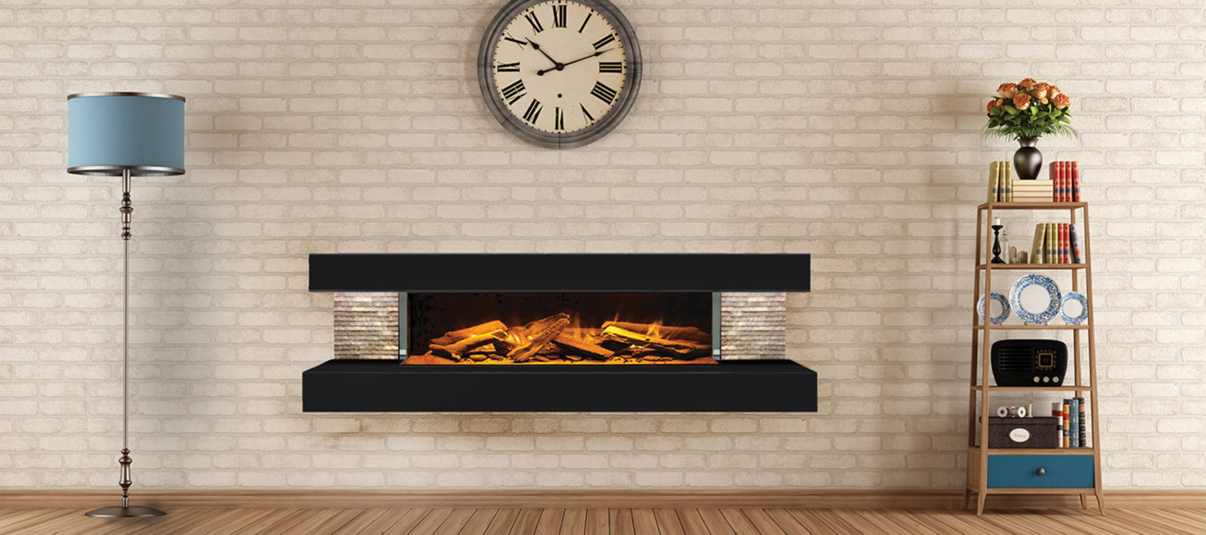 Compton 1000 electric fireplace suite by Electric Modern